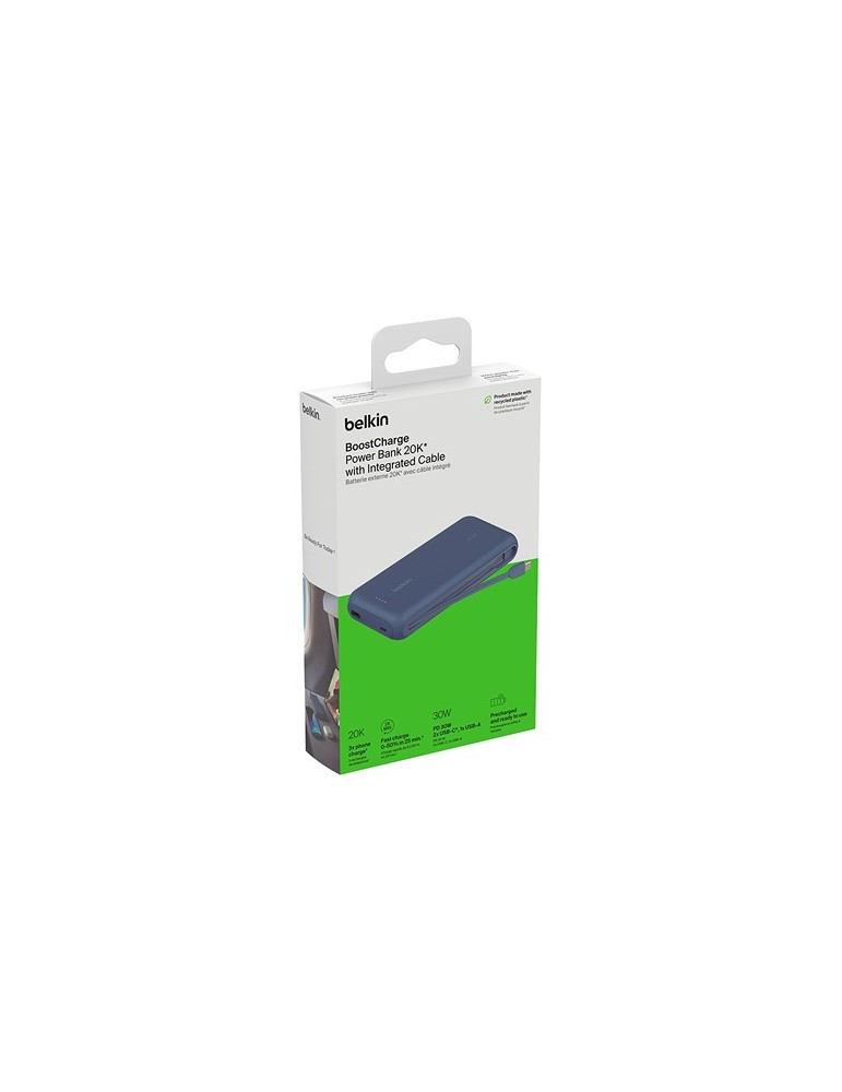 Belkin BoostCharge Power Bank 20K Câble intégré