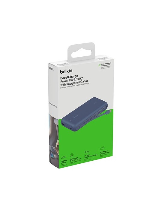 Belkin BoostCharge Power Bank 20K Câble intégré