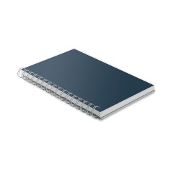 Carnet A5 Éco-responsable à Spirales en RPET ANOTATE Matières : papier recyclé Couleurs : bleu marquage laser ultra précis