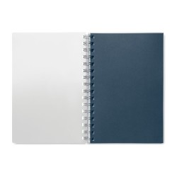 Carnet A5 Éco-responsable à Spirales en RPET ANOTATE Matières : papier recyclé Couleurs : bleu marquage couleur éclatante