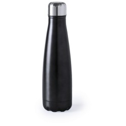Gourde en Acier Inox Personnalisée Publicitaire Herilox Matières : acier inoxydable Couleurs : noir personnalisation sur mesure