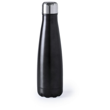 Gourde en Acier Inox Personnalisée Publicitaire Herilox Matières : acier inoxydable Couleurs : noir personnalisation sur mesure