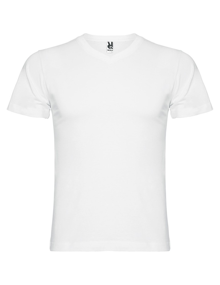 T-shirt de 155 g/m² Samoyedo à col en V et manches courtes pour homme