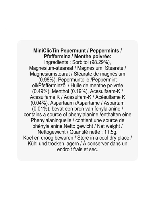 Mini ClicTin pastilles à la menthe