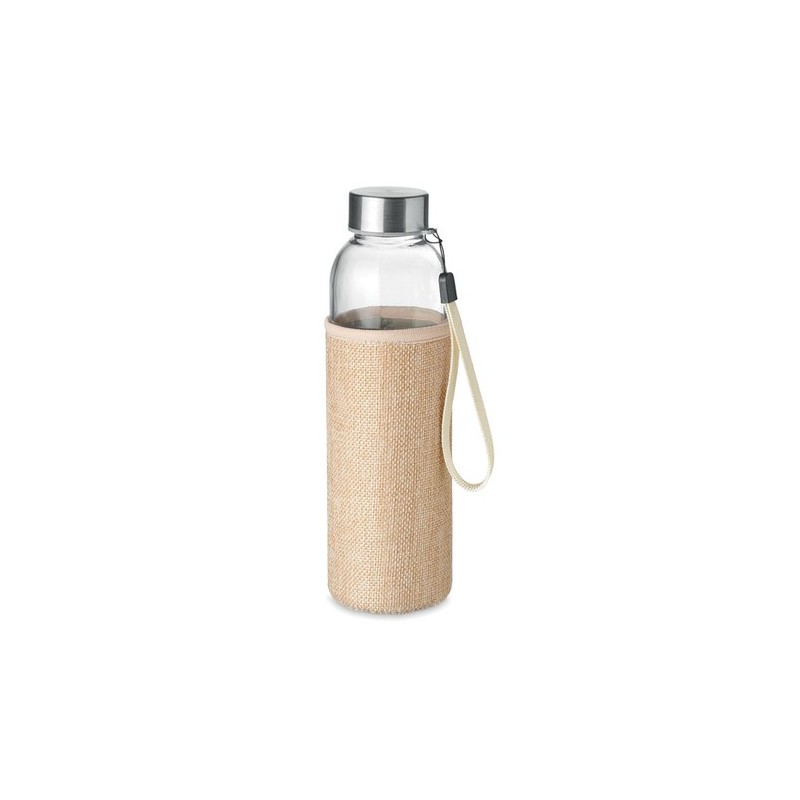 Bouteille  de 500 ml avec housse en jute - UTAH TOUCH Matières : verre Couleurs : beige