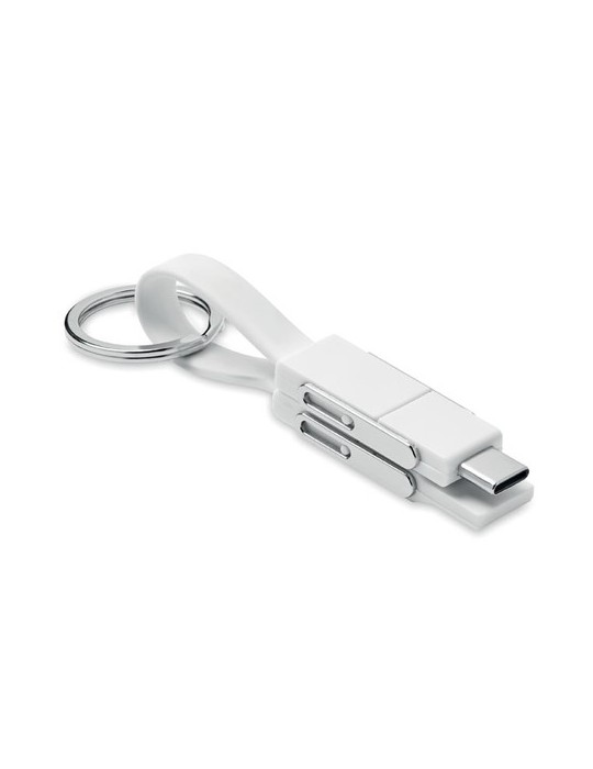 Porte-clés 4 en 1 Personnalisé - avec Câble de Chargement pas cher