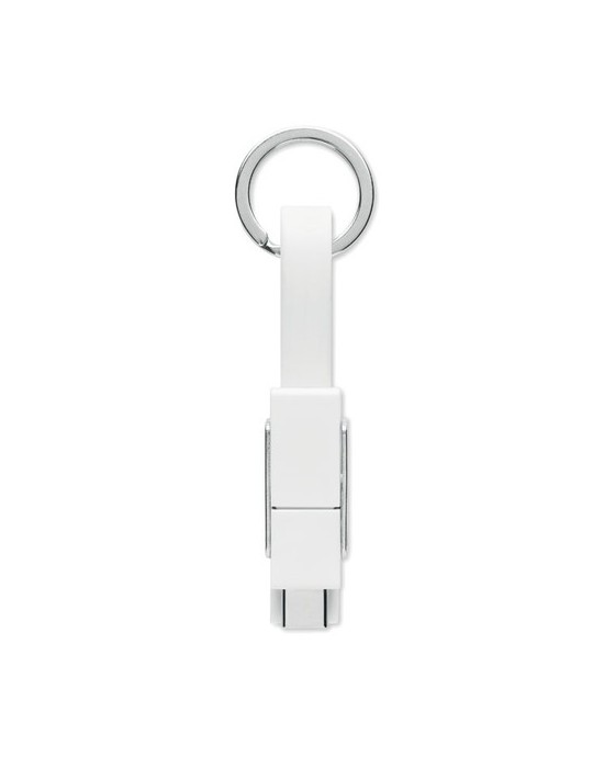 Porte-clés 4 en 1 Personnalisé - avec Câble de Chargement pas cher