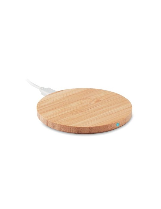 Chargeur Sans Fil Personnalisé - 15W en Bambou pas cher