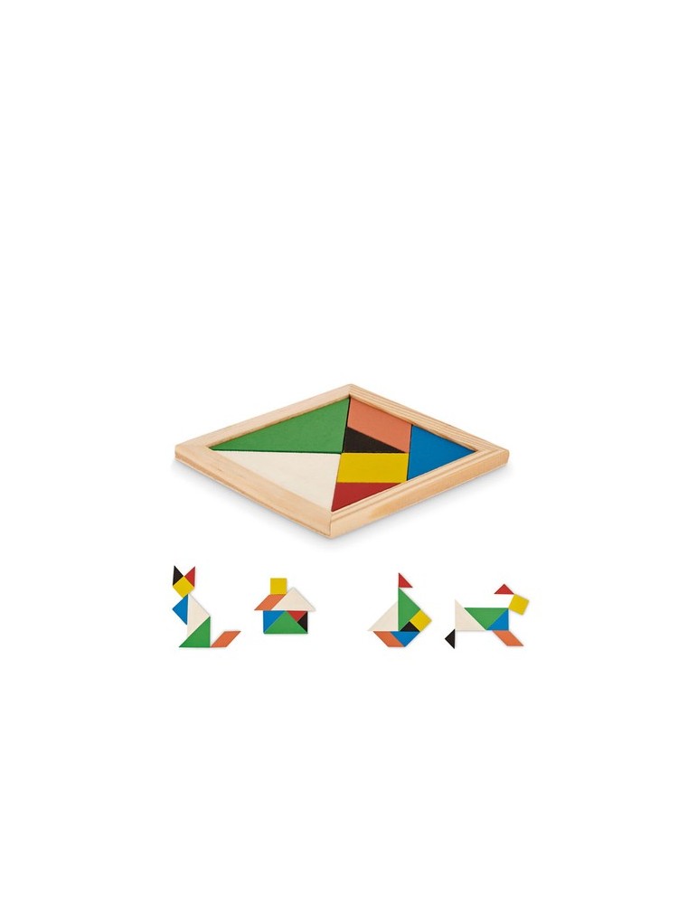Puzzle Tangram en Bois Cadeau Personnalisé - Idéal