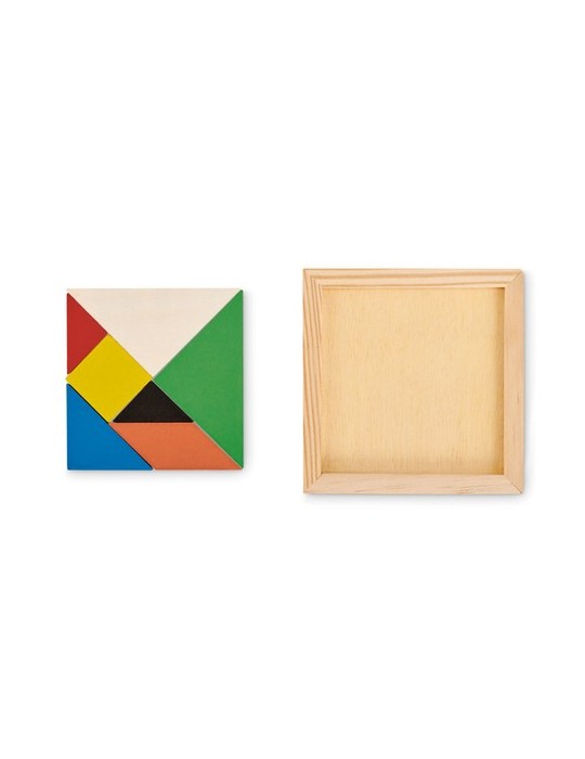 Puzzle Tangram en Bois Cadeau Personnalisé - Idéal