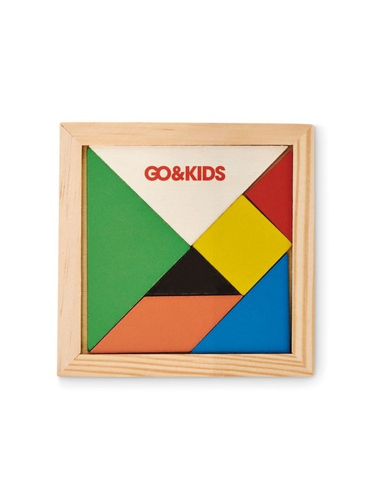 Puzzle Tangram en Bois Cadeau Personnalisé - Idéal