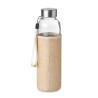 Bouteille  de 500 ml avec housse en jute - UTAH TOUCH Matières : verre Couleurs : beige cadeau entreprise pas cher