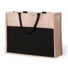 Sac de Plage Pratique Personnalisé Élégant pas cher Cekon Matières : coton Couleurs : noir personnalisable avec votre logo