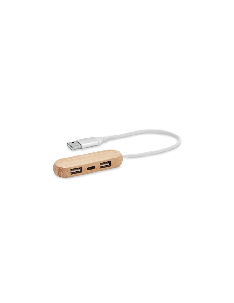 Accessoire Personnalisé - Hub USB 3 Ports 2 en 1