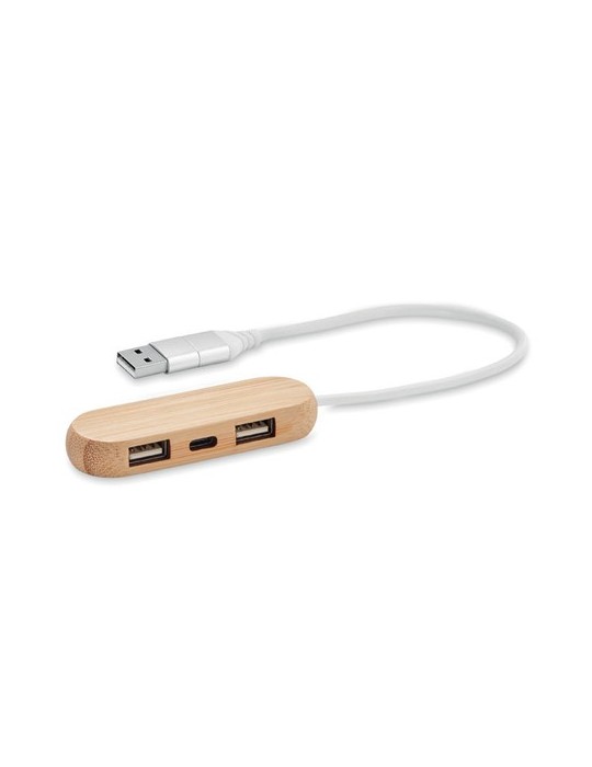 Accessoire Personnalisé - Hub USB 3 Ports 2 en 1