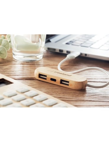 Accessoire Personnalisé - Hub USB 3 Ports 2 en 1 2