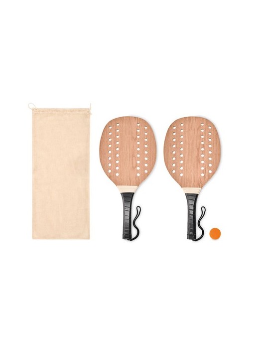 Raquettes en Bois de Rose Personnalisée pas cher - Set Beach Tennis PALAS