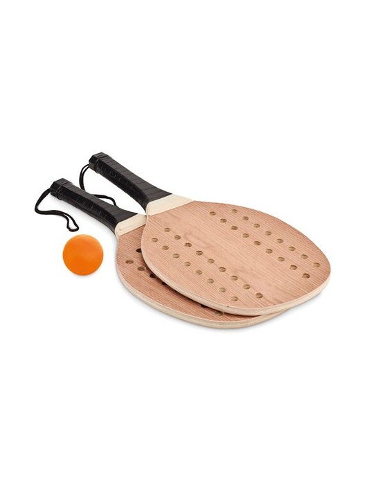 Raquettes en Bois de Rose Personnalisée pas cher - Set Beach Tennis PALAS