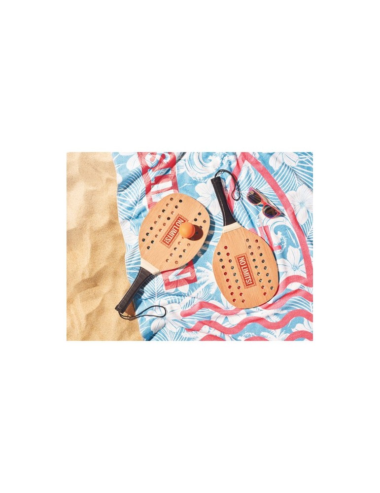 Raquettes en Bois de Rose Personnalisée pas cher - Set Beach Tennis PALAS