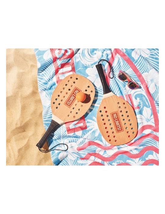 Raquettes en Bois de Rose Personnalisée pas cher - Set Beach Tennis PALAS
