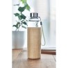 Bouteille  de 500 ml avec housse en jute - UTAH TOUCH Matières : verre Couleurs : beige impression haute définition