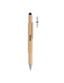 Stylo Multifonction en Bambou Personnalisé TOOLBAM pas cher