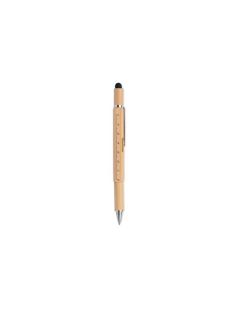 Stylo Multifonction en Bambou Personnalisé TOOLBAM pas cher