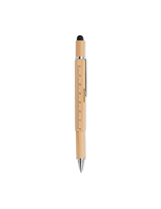 Stylo Multifonction en Bambou Personnalisé TOOLBAM pas cher