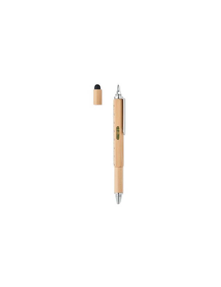 Stylo Multifonction en Bambou Personnalisé TOOLBAM pas cher