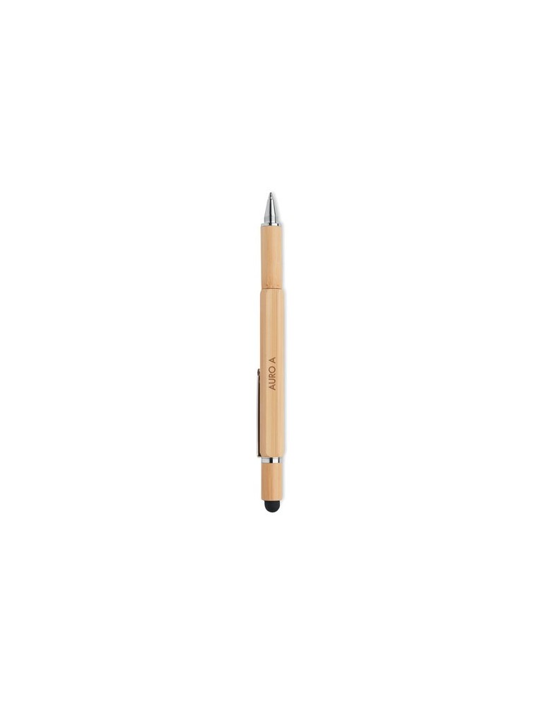 Stylo Multifonction en Bambou Personnalisé TOOLBAM pas cher