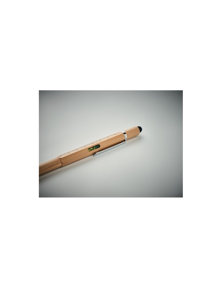 Stylo Multifonction en Bambou Personnalisé TOOLBAM pas cher