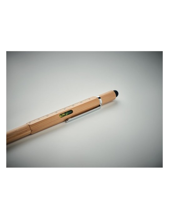 Stylo Multifonction en Bambou Personnalisé TOOLBAM pas cher