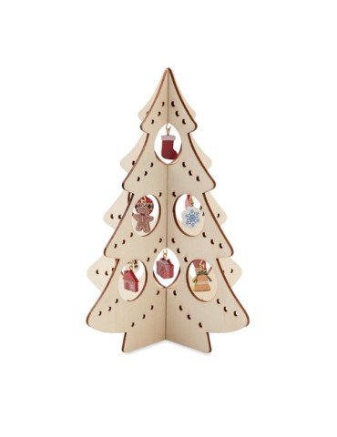 Décoration personnalisée de Sapin en Bois SILUETA | Cadeaux d'Entreprise