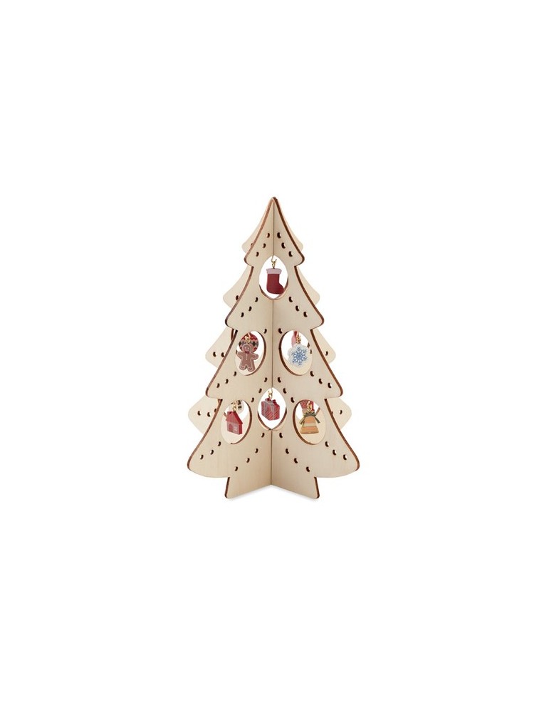 Décoration personnalisée de Sapin en Bois SILUETA | Cadeaux d'Entreprise