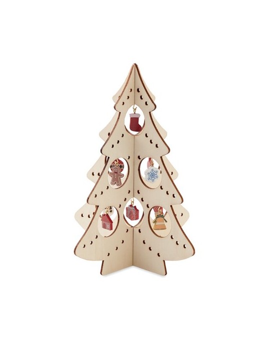 Décoration personnalisée de Sapin en Bois SILUETA | Cadeaux d'Entreprise