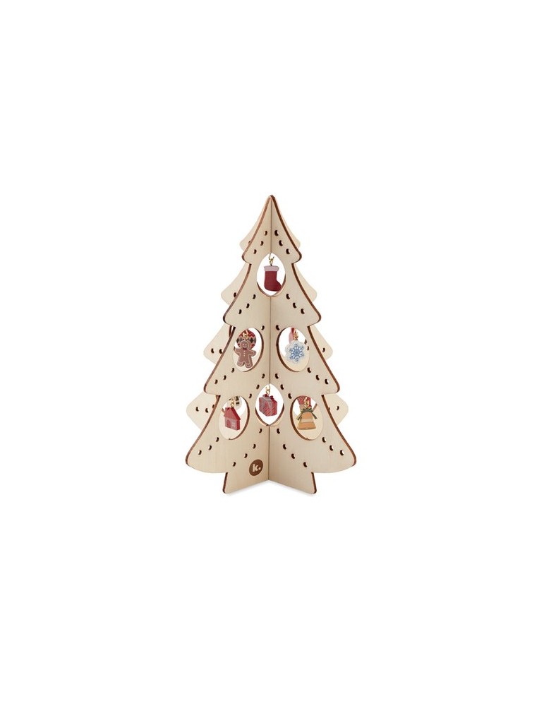 Décoration personnalisée de Sapin en Bois SILUETA | Cadeaux d'Entreprise