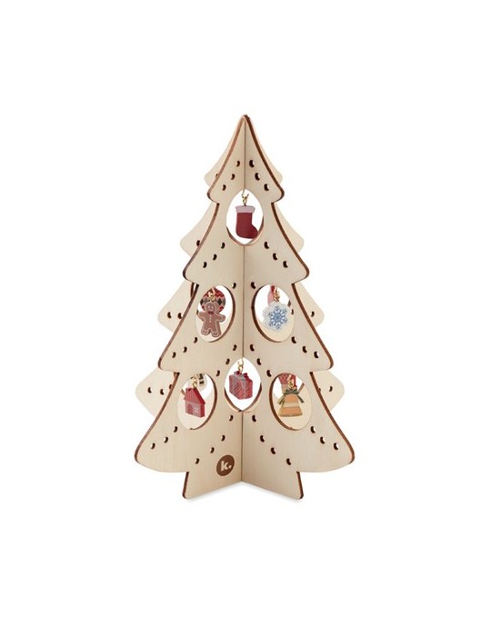 Décoration personnalisée de Sapin en Bois SILUETA | Cadeaux d'Entreprise
