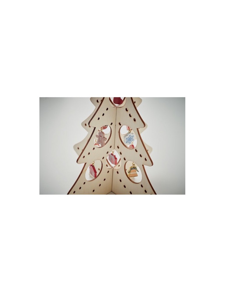Décoration personnalisée de Sapin en Bois SILUETA | Cadeaux d'Entreprise