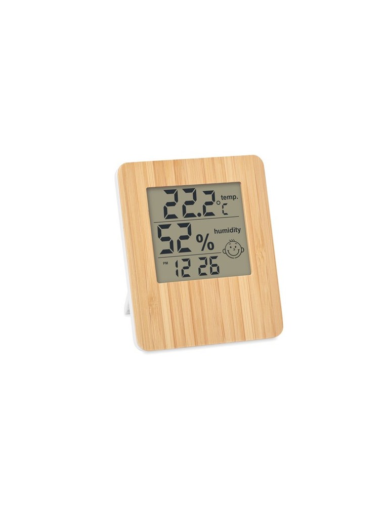 Station Météo Personnalisée en Bambou SUNCITY | Objets publicitaires