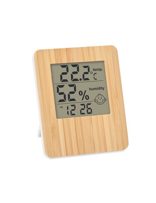 Station Météo Personnalisée en Bambou SUNCITY | Objets publicitaires