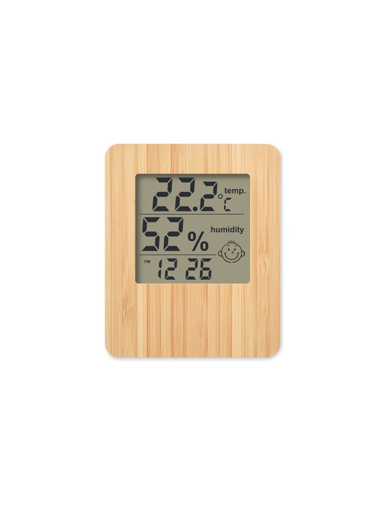 Station Météo Personnalisée en Bambou SUNCITY | Objets publicitaires