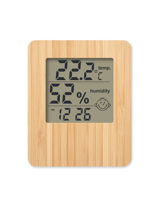 Station Météo Personnalisée en Bambou SUNCITY | Objets publicitaires