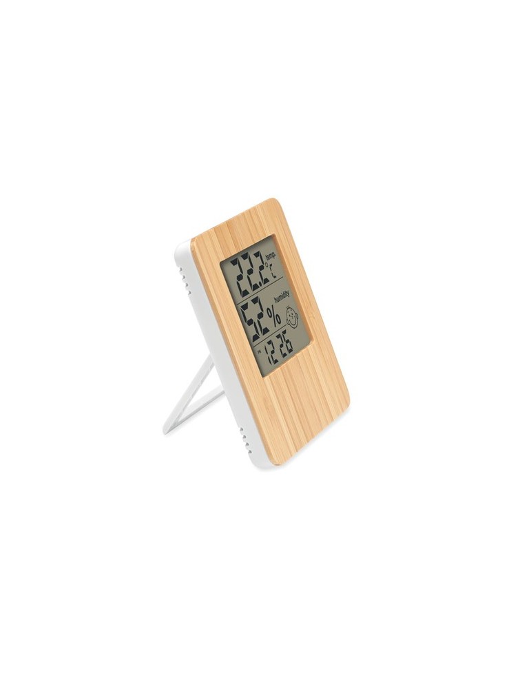 Station Météo Personnalisée en Bambou SUNCITY | Objets publicitaires