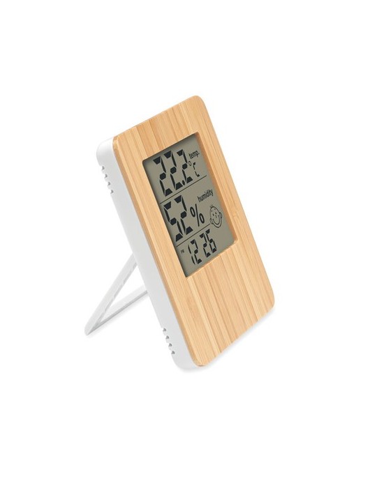 Station Météo Personnalisée en Bambou SUNCITY | Objets publicitaires