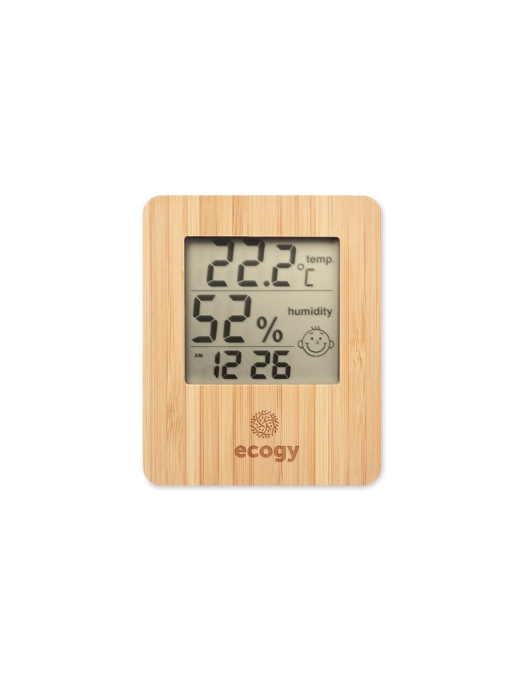 Station Météo Personnalisée en Bambou SUNCITY | Objets publicitaires