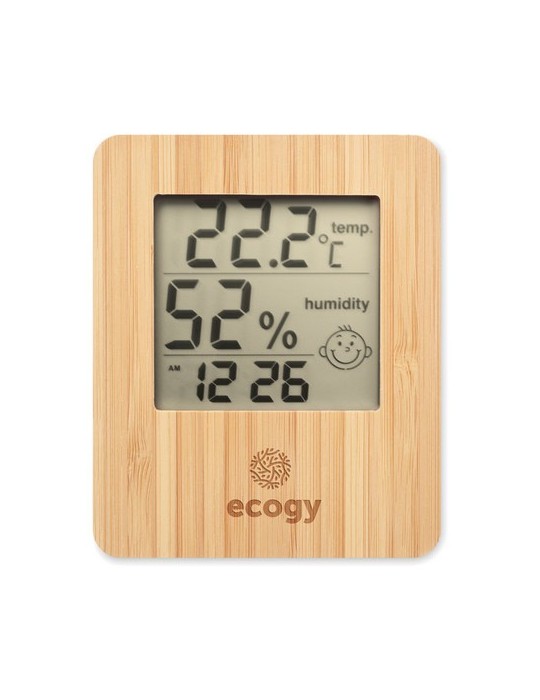 Station Météo Personnalisée en Bambou SUNCITY | Objets publicitaires