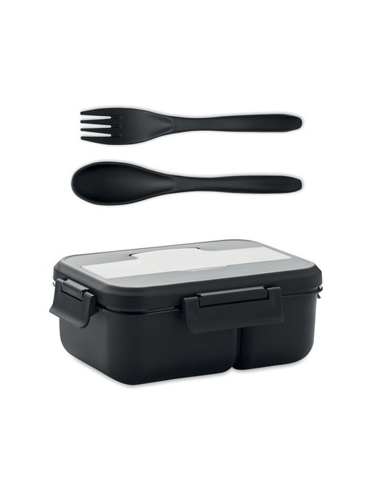 Lunch Box en PP Personnalisée avec Couverts - Idéale pour les Repas