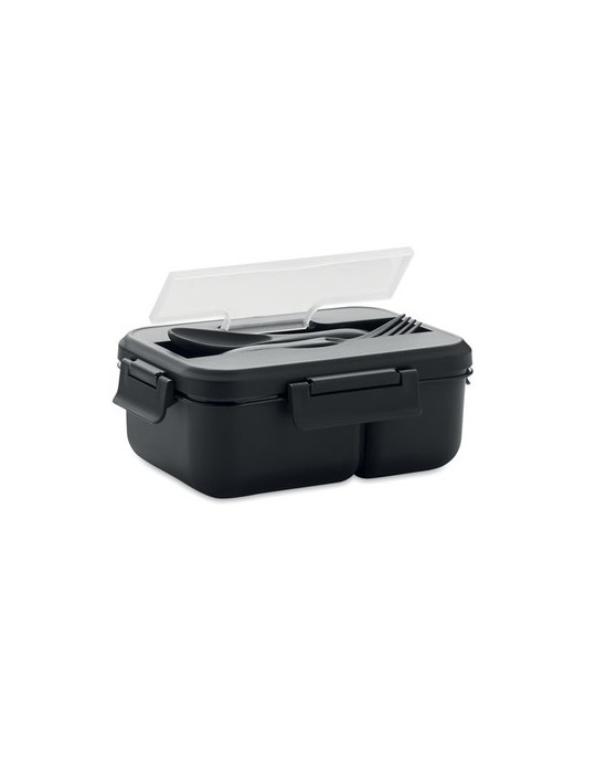 Lunch Box en PP Personnalisée avec Couverts - Idéale pour les Repas