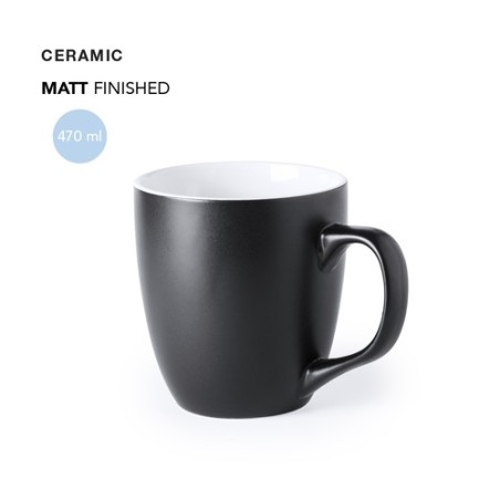 Tasse en Céramique Personnalisable Mabery Matières : céramique Couleurs : noir cadeau collaborateur premium