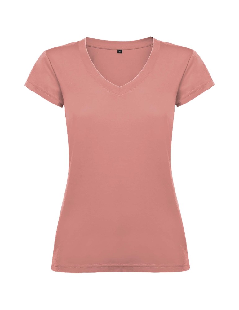 T-shirt de 155 g/m² Victoria à col en V et manches courtes pour femme